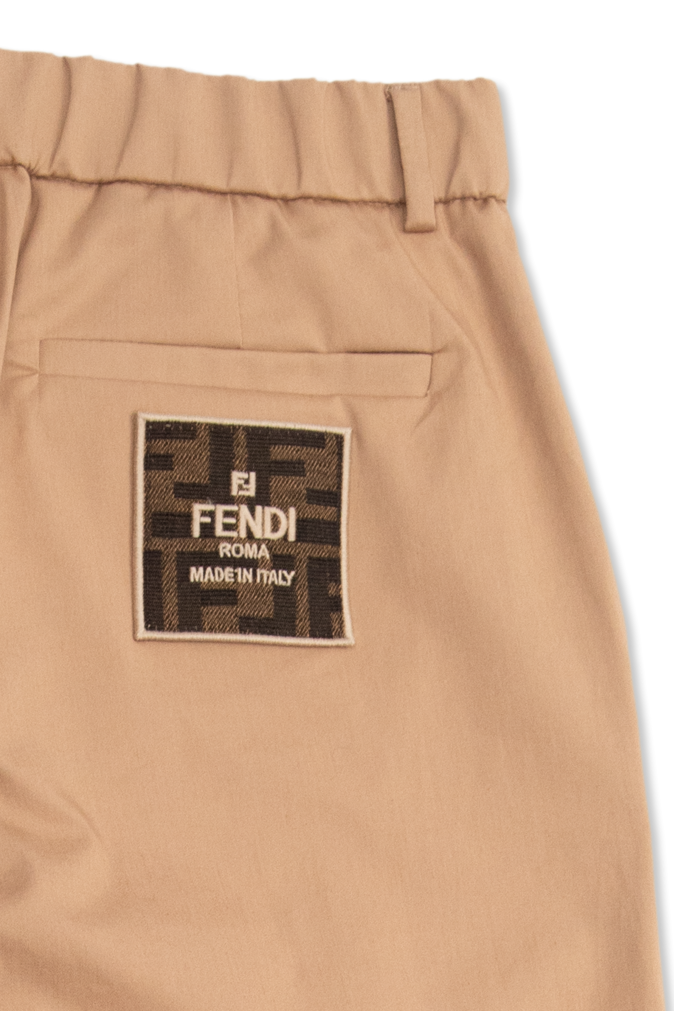 Beige Cotton trousers Fendi Kids Vitkac GB